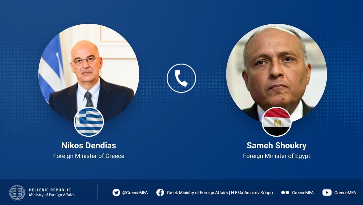 Επικοινωνία Δένδια με τον Αιγύπτιο ομόλογό του Σάμεχ Σούκρι  για την Ανατολική Μεσόγειο